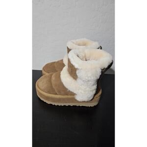 UGG Classic Chillapeak Chestnut Suede Shearling Boots 1144046 Women's Size 6 NEW